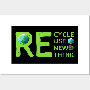 Recycle Reuse Renew Rethink, Environmental Activism. Posters and Art